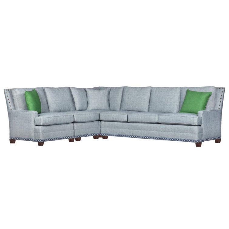 American Bungalow 4 Piece Riverside L Sectional Vanguard Furniture Fabric Nadia Steam Leg Color Wrenn